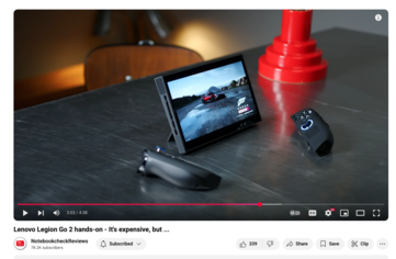 Old YouTube video player UI (Image source: Kristen Spradiln / Notebookcheck)