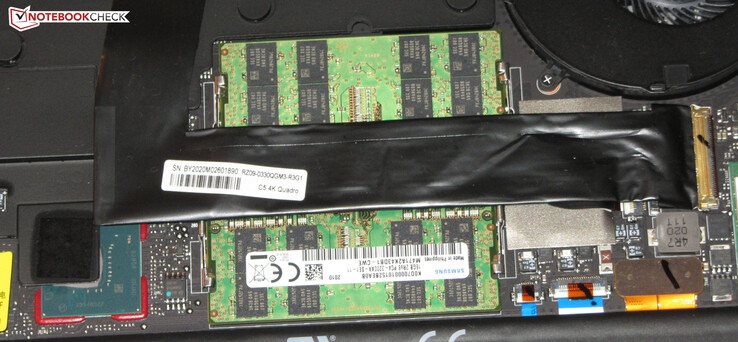 There are two RAM slots. The RAM runs in dual-channel mode.