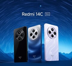 The Redmi 14C 5G comes in Starlight Blue, Stardust Purple, and Stargaze Black colorways (Image source: Xiaomi)