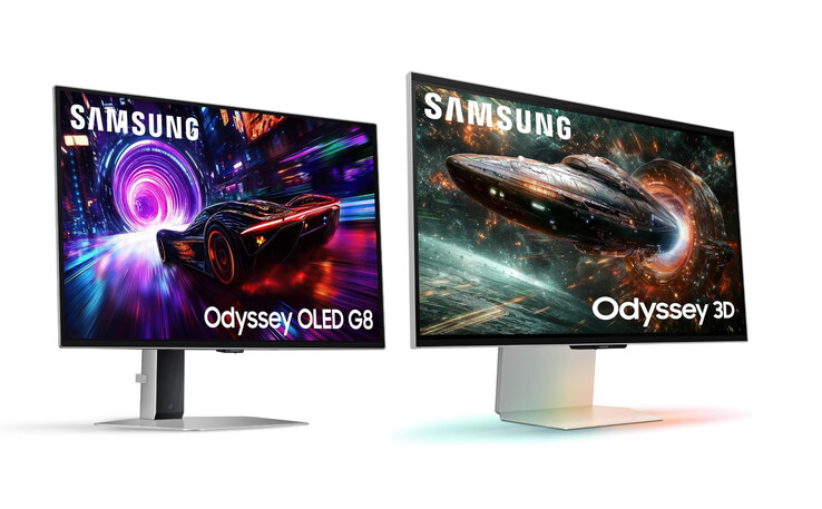 The Odyssey G81SF and Odyssey 3D G90XF from left to right. (Image source: Samsung)