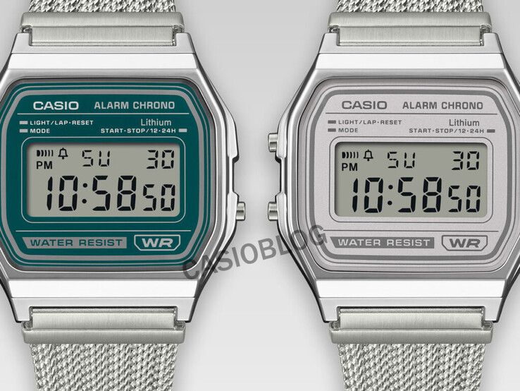 The Casio A158WEM-3 and A158WEM-7. (Image source: Casioblog)