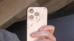 The 16 Pro post-drop test. (Image source: AppleTrack)