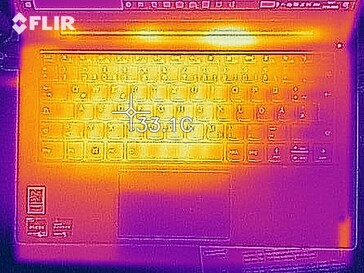 Heat development - Top (idle)