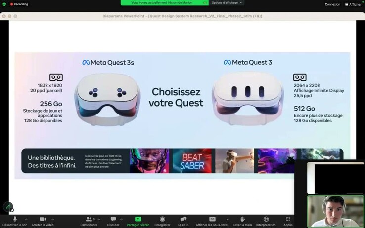 The supposed screenshot detailing the Meta Quest 3S. (Image from u/LuffySanKira via @Lunayian on X)