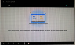 A leaked screenshot that shows the tablet&#039;s &quot;productivity mode.&quot; (Source: Android Police)