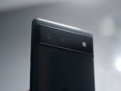 Back of a black Google Pixel phone with the camera bar typical of the Pixel 6 series