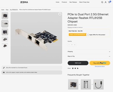 40 percent off a PCIe ethernet card