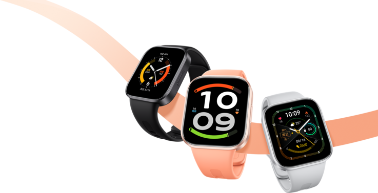 The Redmi Watch 6 Active smartwatch comes in gunmetal, orange, and silver colorways (from left to right)