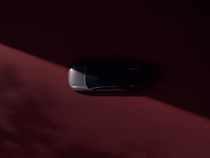 Bird's-eye view of the new Volvo ES90 luxury saloon. (Image source: Volvo)