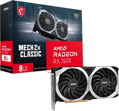The Radeon RX 7600 features 8 GB of GDDR6 memory. (Source: MSI/Amazon)