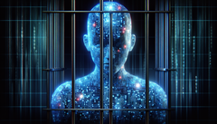 AI behind bars (Image source: Generated using DALL·E 3)