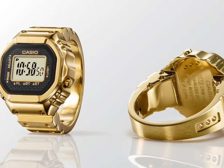 The Casio CRW-001G-9 digital ring watch. (Image source: Casio)