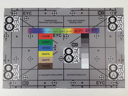 Photograph of our test chart