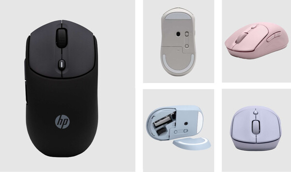 The HP 400 Quiet Wireless Mouse will be available in five colors. (Image source: HP)