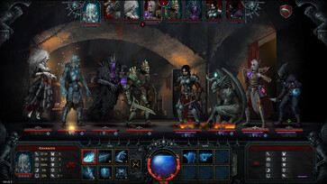 An image showing a battle in Iratus: Lord of the Dead.