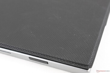 Textured protective folio case hides fingerprints well