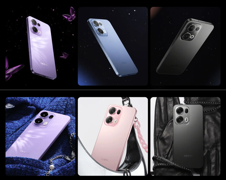 Oppo Reno 13 and Reno 13 Pro colors (Image source: Oppo)