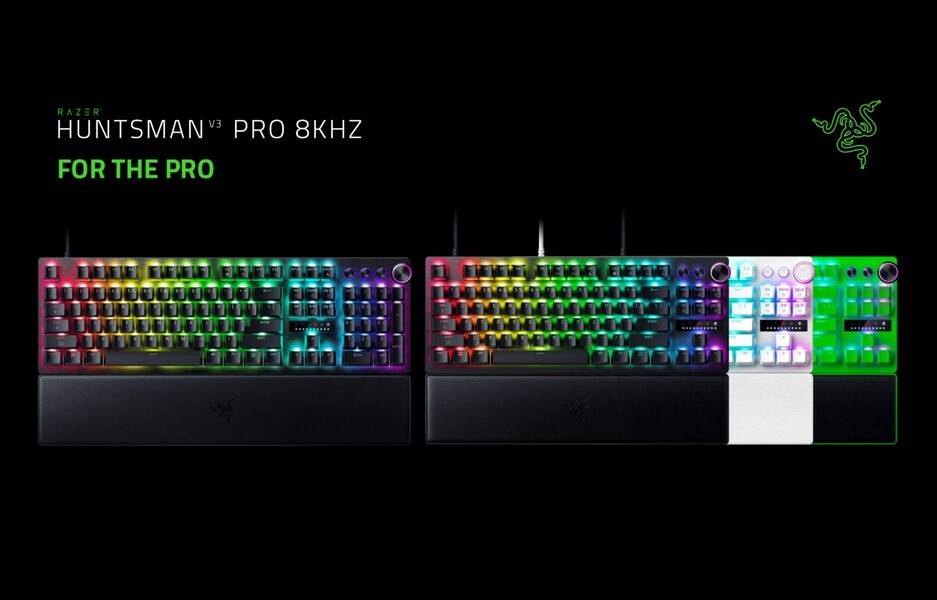 Razer Huntsman V3 Pro 8KHz layouts and colors