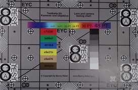 Picture taken of the test chart