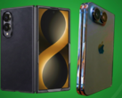 Leaked Galaxy Z Fold 8 Wide case (left) vs leaked iPhone Ultra design model (right).
