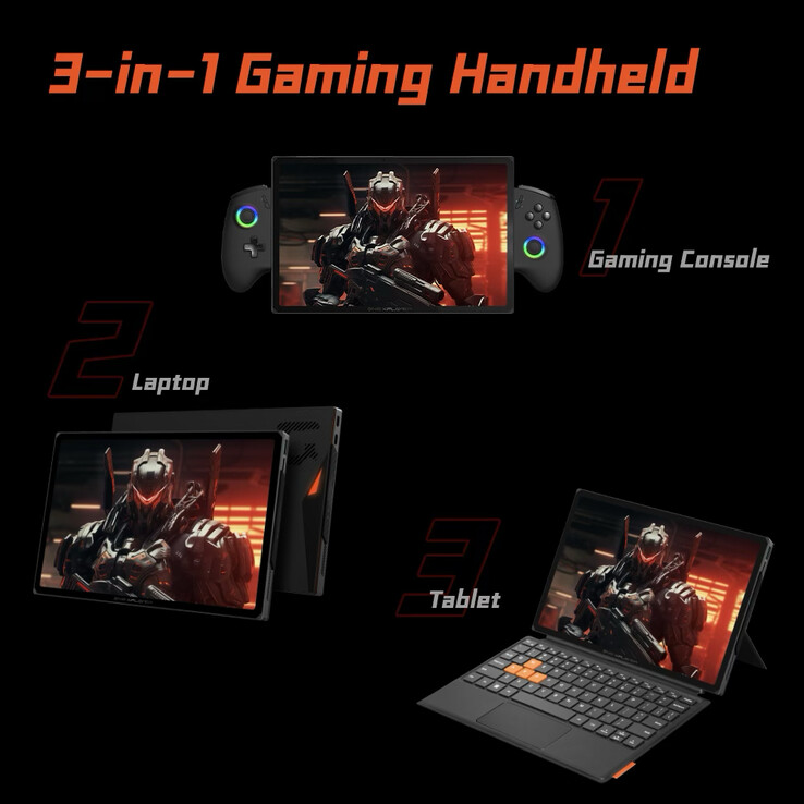 The OneXPlayer X1 Pro can be used as a compact 2-in-1, not just a gaming handheld. (Image source: One-Netbook)