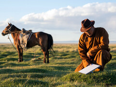 The Starlink Mini dish that can be set anywhere. (Image source: SpaceX)
