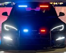 The Tesla Model S Plaid police vehicle features custom forward and rear-facing lights integrated into the bodywork. (Image source: Unplugged Performance)