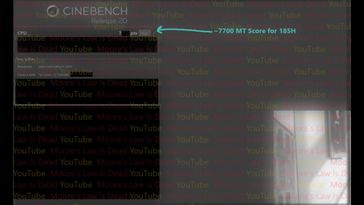 Core Ultra 9 185H Cinebench R20 Multi-Core result. (Source: Moore's Law Is Dead)