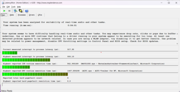 At 929 µs, the DPC latency is too high for running real-time multimedia software.