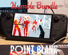 The Point Blank bundle will expire on September 4, 2025. Pictured: Steam Deck running Superhot. (Image source: Humble Bundle and Notebookcheck - edited)