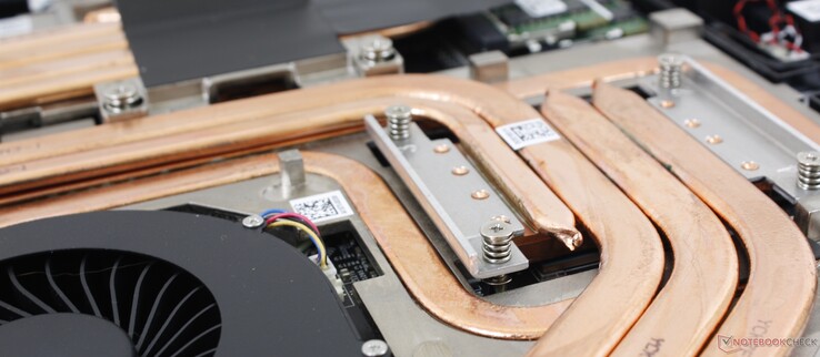 A maze of heat pipes to cool the FCLGA1200 Core i9 CPU and GeForce Super GPU A maze of heat pipes to cool the FCLGA1200 Core i9 CPU and GeForce Super GPU