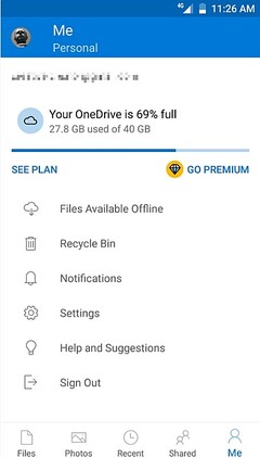 Microsoft OneDrive 5.1 for Android updated early December 2017