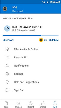 Microsoft OneDrive 5.1 for Android updated early December 2017