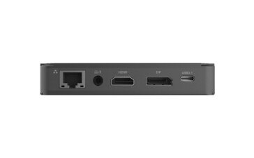 RJ45 (10/100/1000 Ethernet), headphone/microphone combi port, HDMI 2.0, DisplayPort 1.4, USB 3.1 (1 Type-C)