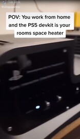 PS5 devkit. (Image source: TikTok/@dingusprime)