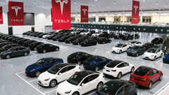 The delivery hub in Fremont (image: Tesla)