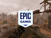 Upcoming free games lineup doesn't have any award winners. Pictured: edited screenshot from Stalcraft with the logo of Epic Games Store on top.