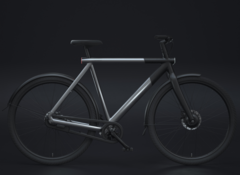 The VanMoof S3 Aluminum limited edition e-bike has a two-tone frame. (Image source: VanMoof)