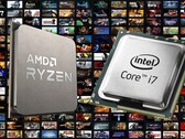 AMD has made gains against Intel in January's Steam survey results. (Image source: AMD/Intel/Steam - edited)