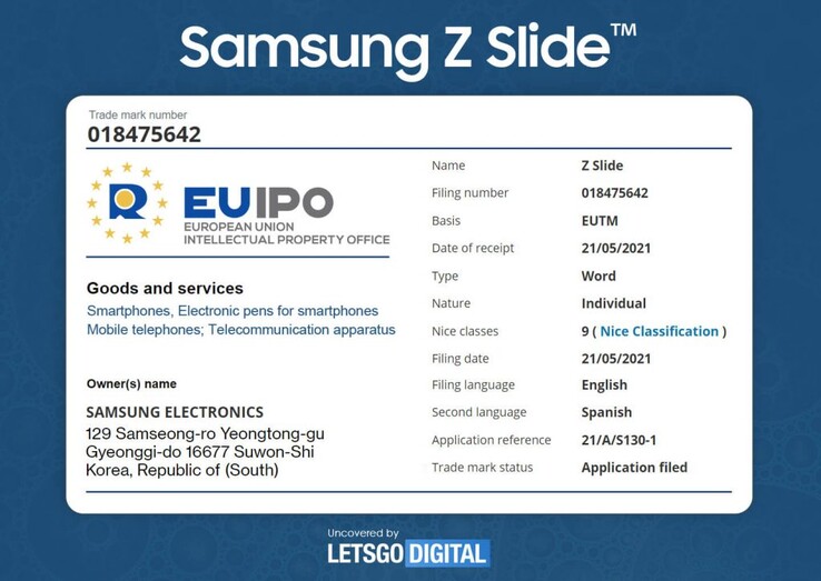 Samsung's new potential trademark. (Source: EUIPO via LetsGoDigital)