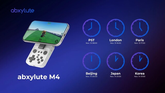 The Kickstarter campaign for the Abxylute M4 mobile controller is scheduled to start on November 13, 2025 at 8:00 am PST. (Image source: Abxylute Discord)