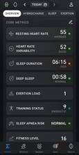 Numerous metrics can be displayed