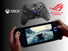 Asus ROG Xbox Ally X handheld gaming PC and ROG Raikiri Pro controller (Image source: Xbox Gaming, Asus, with edits)
