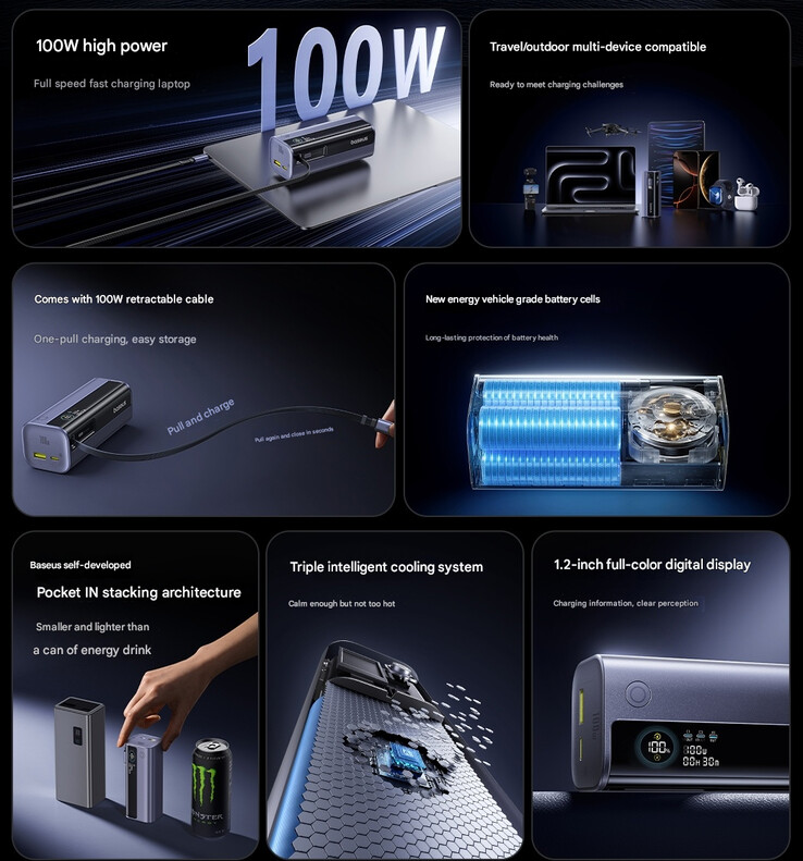 Main highlights of the Baseus EnerGeek (Image source: Baseus - machine translated)