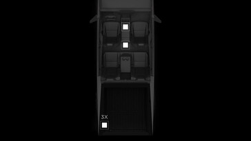 Cybertruck 110V/240V power outlets locations