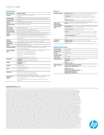 2019 Envy 13 specifications