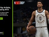 A slide announcing Nvidia's DLSS 5 tech with NBA 2K27 in focus