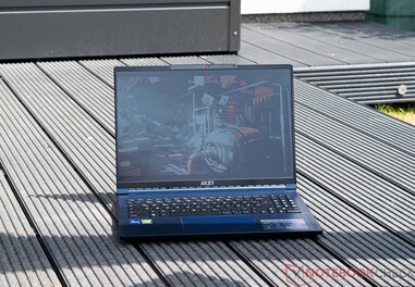 The MSI Stealth 16 Studio A13VG in sunlight