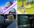 Clockwise from top left - Dragon Ball Gekishin Squadra, Transit King Tycoon, Stanley Says, and cLocked In. Pictured - screenshots from the aforementioned games. (Image source: Steam - Edited)