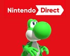Yoshi pictured below Nintendo Direct logo (Image source: Nintendo of America with edits)